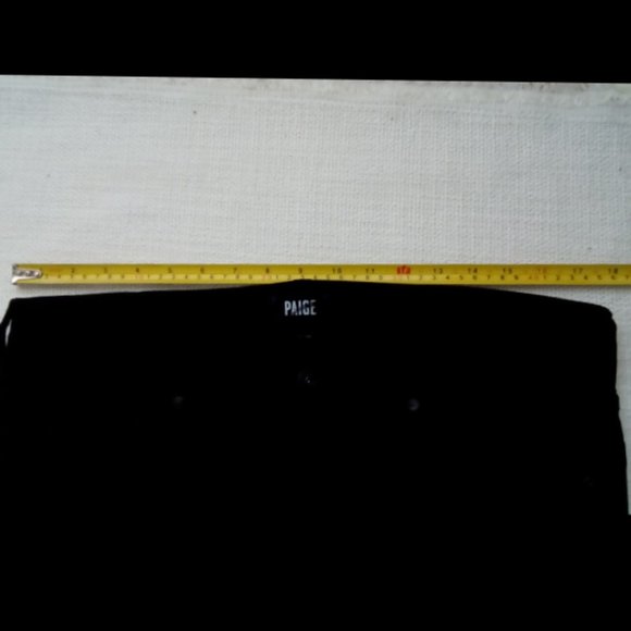 PAIGE Lennox Slim Straight Leg Jeans Black Shadow sz 33  Inseam 32 - Picture 7 of 11